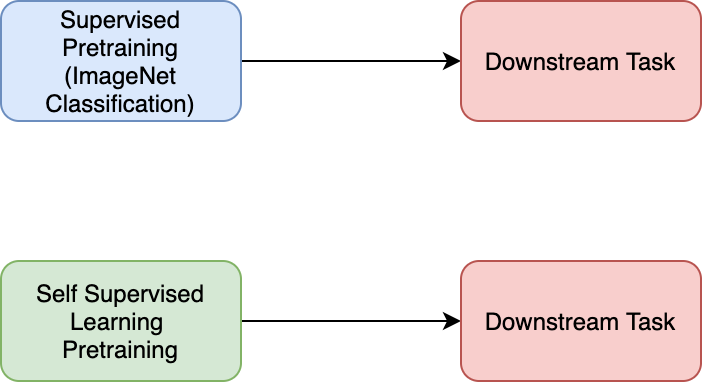 Self-supervised vs Supervised Pretraining