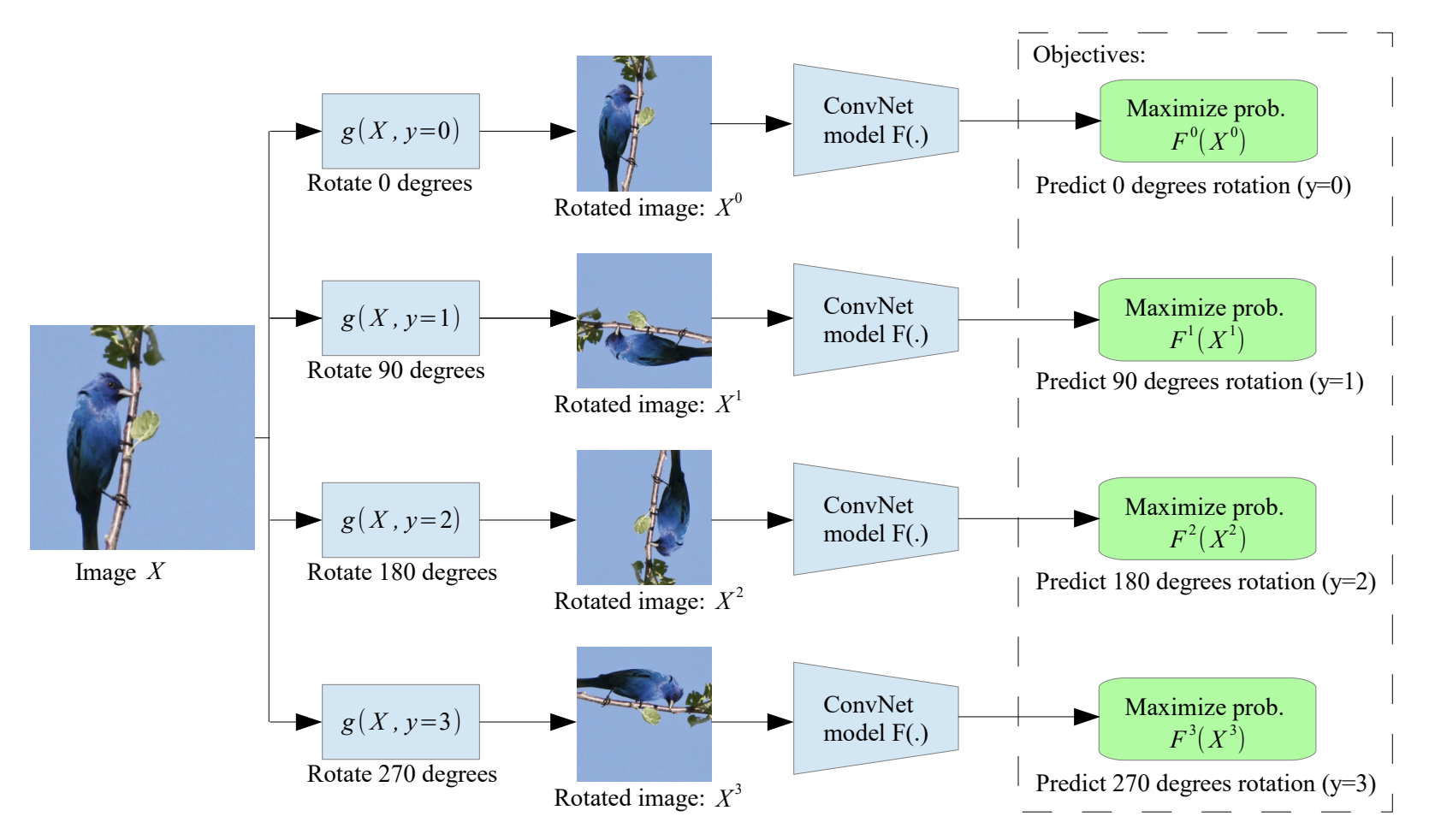 RotNet, SSL by predicting rotations